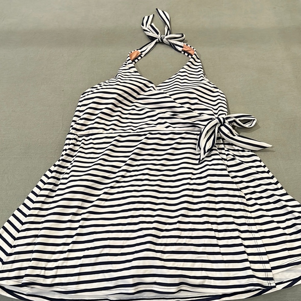 Stripped J Crew Swim Dress
